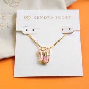 Kendra Scott Ballet Blush Mother-of-Pearl Necklace Gold